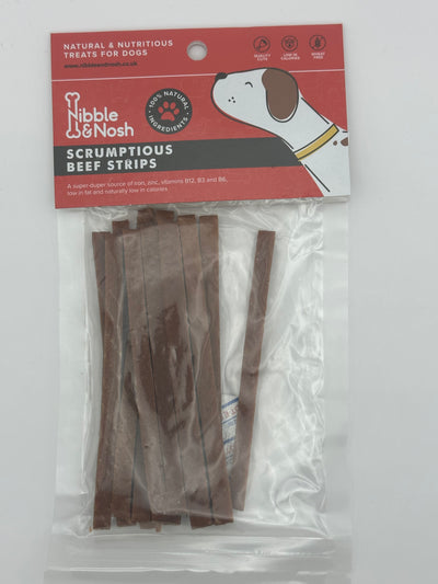 SCRUMPTIOUS BEEF STRIPS DOG TREATS