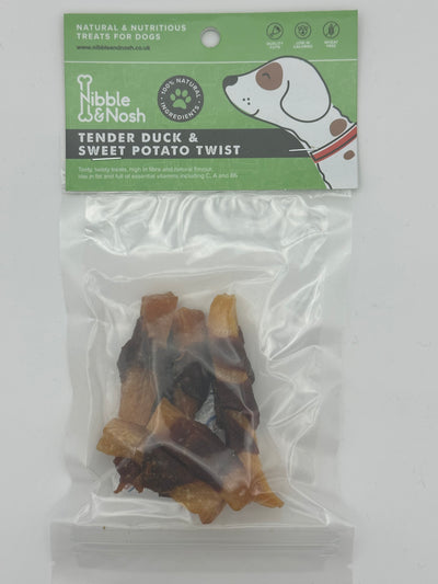 TENDER DUCK AND SWEET POTATO TWIST DOG TREATS