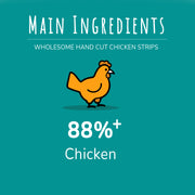 WHOLESOME HAND CUT CHICKEN STRIPS DOG TREATS