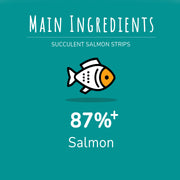 SUCCULENT SALMON STRIPS DOG TREATS