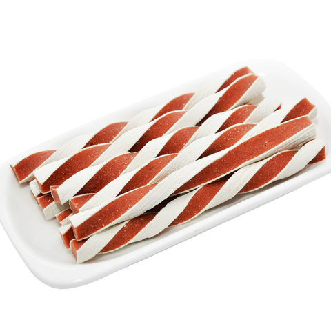 Chicken twists healthy dog treats